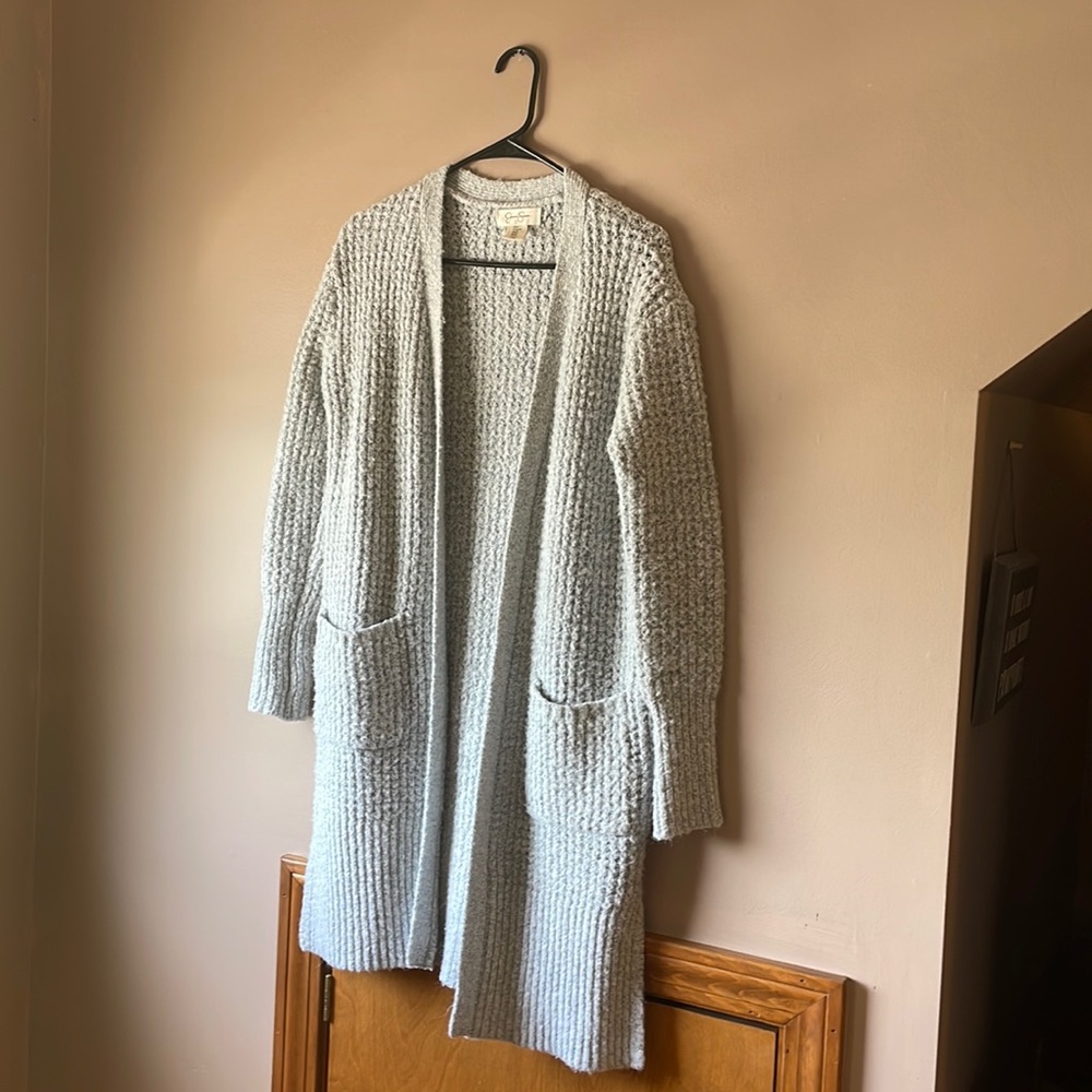 Jessica Simpson knee length grey cardigan size extra small